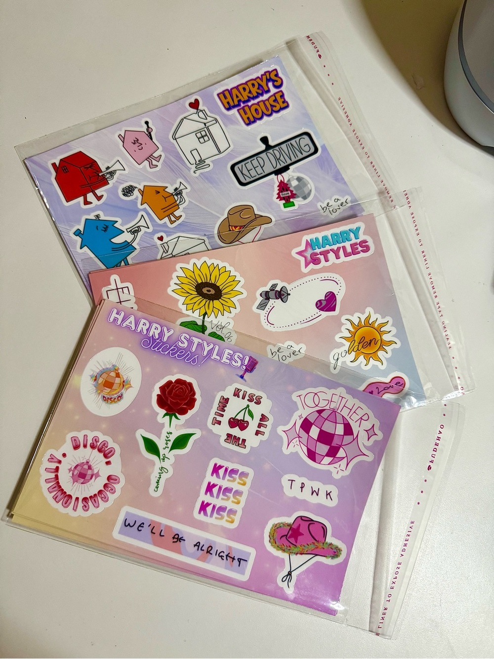 Harry Styles Pink and Purple Sticker Pack - Accessories
